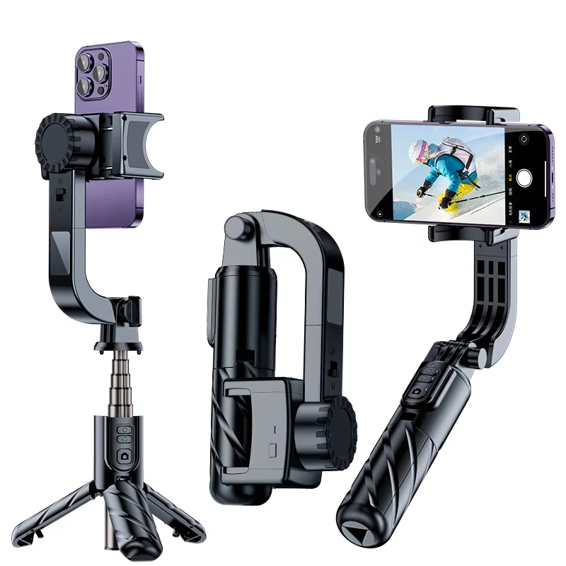 Professional and portable selfie stick and phone stand expandable handheld pinion stabilizer tripod with remote control