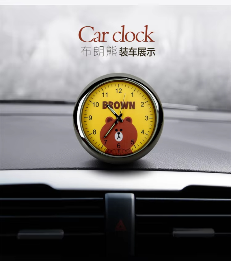 Car air outlet luminous quartz watch Dashboard console time clock
