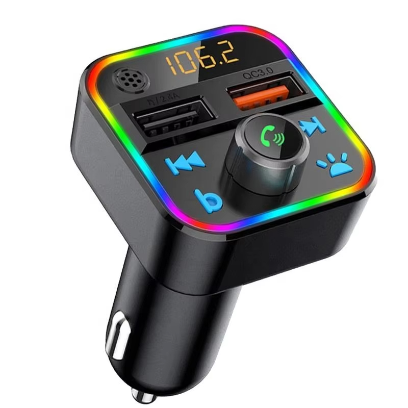 Car Charger Dual USB QC3.0 fast charge, hands free phone FM receiver BT5.0 Bluetooth-MP3 player FM transmitter