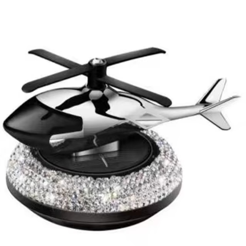 Car diamond accessories perfume aromatherapy essential oil diffuser car solar helicopter Air freshener