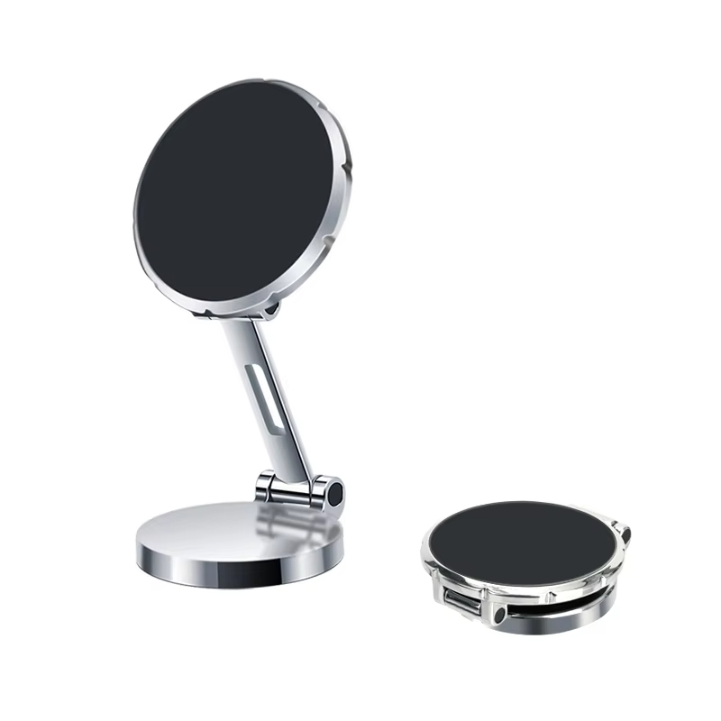 Car mounted magnet phone holder suction cup folding strong magnetic multifunctional phone holder