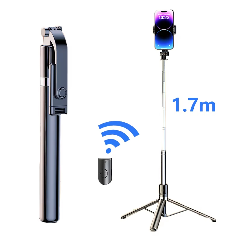 Portable Mobile Phone Tripod Selfie Stick With Wireless Remote Control Expandable Mobile Phone Holder For Photography - Buy 360
