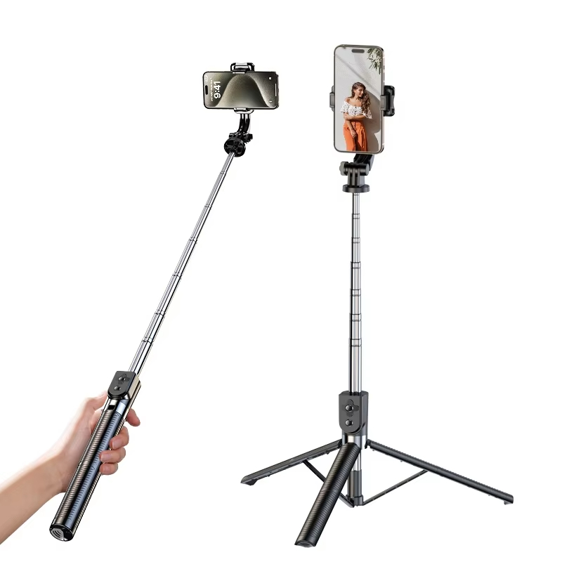 Hot Sale Handheld Selfie Stick Flexible Tripod Live Stands 360 Flexible Cell Phone Tripods With Bluetooth connection