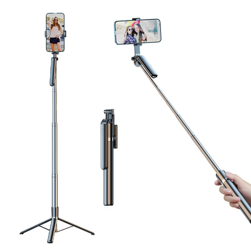 New Handheld Selfie Stick with Rotatable Pan Tilt Accessory Foldable Tripod for Live Streaming for Shooting Bluetooth connection