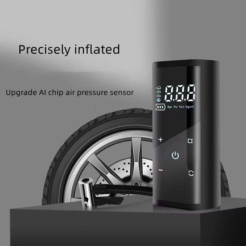 Car multi-function inflation pump LED lighting USB charger Touch smart car tire inflation pump