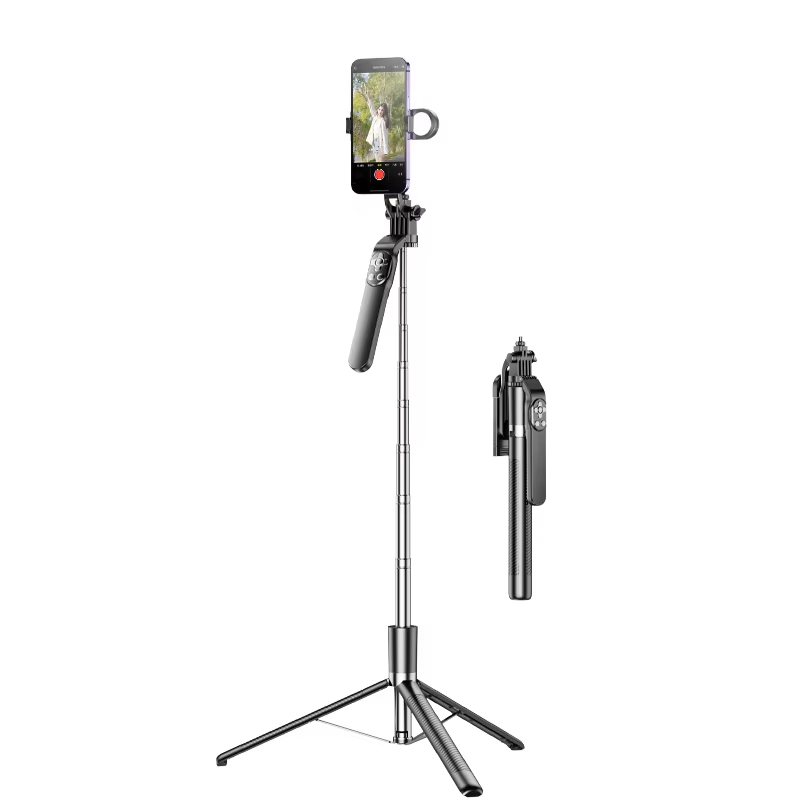 New Smartphone Wireless Selfie Stick with Light Selfie Sticks Tripod with Wireless Blue-Tooth Remote Control