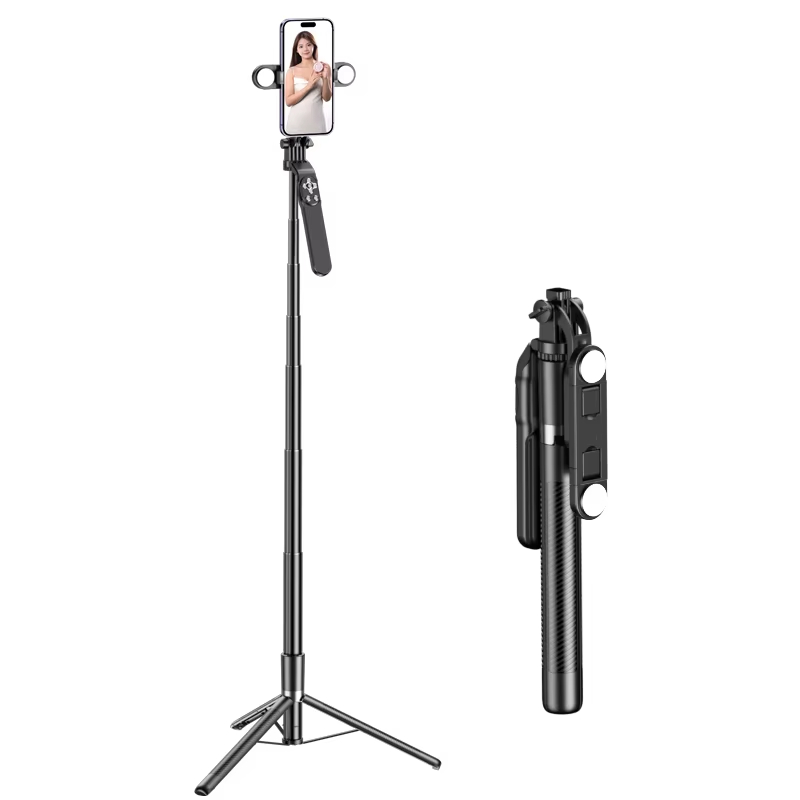 Multifunctional Selfie Stick Tripod with Wireless Remote Control Stand Selfie Sticks with Fill Light