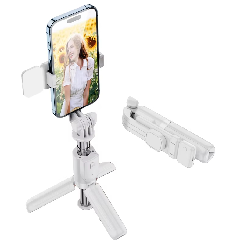Flexible and Portable Wireless Selfie Stick Tripod with Fill Light Flexible Multi-angle Remote Control Mobile Phone Holder