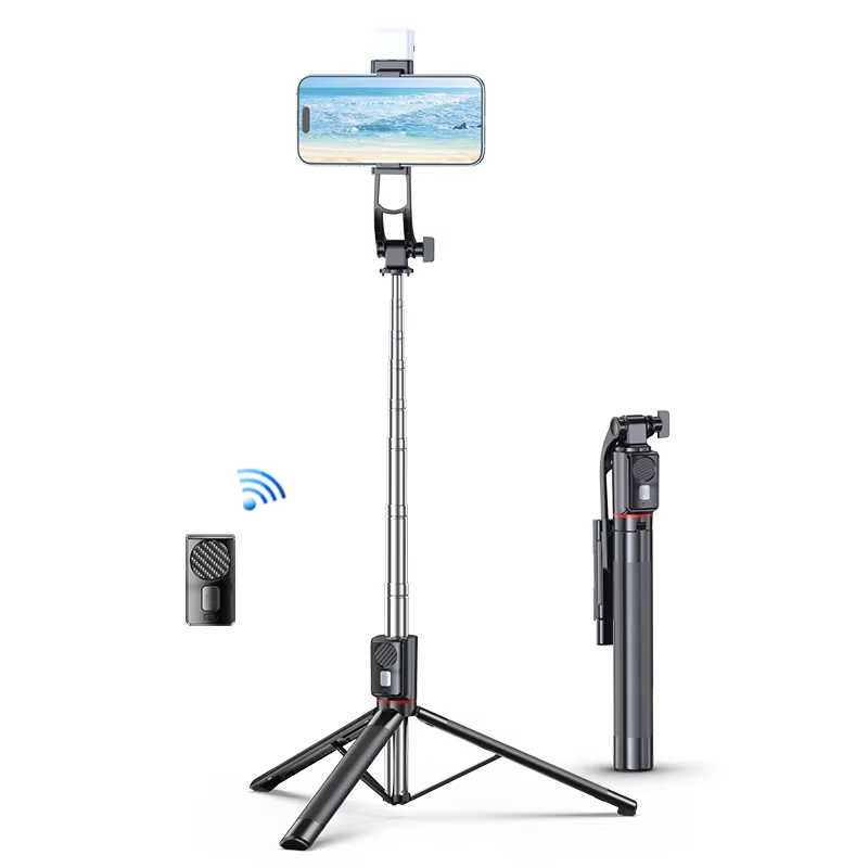 New Product Selfie Stick 360 Free Adjustable Angle Live Selfie Tripod Phone Holder with Fill Light