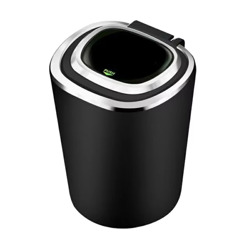 Customized car logo metal inner liner smokeless ashtray LED light universal car ashtray