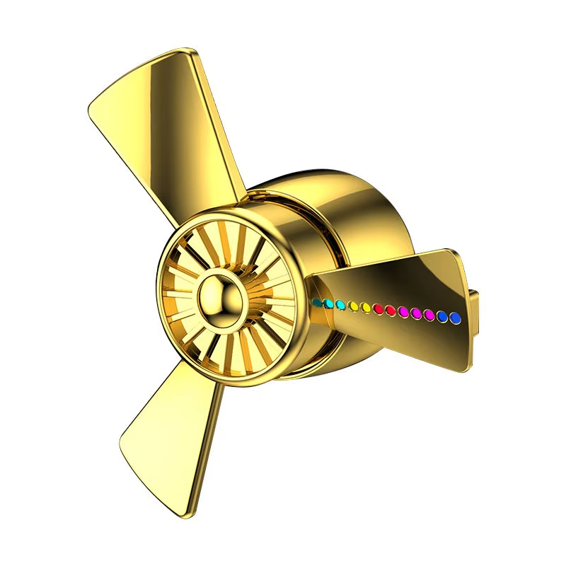 High Quality Atmosphere LED Light Car Air Outlet Fan Perfume Air Freshener aromatherapy