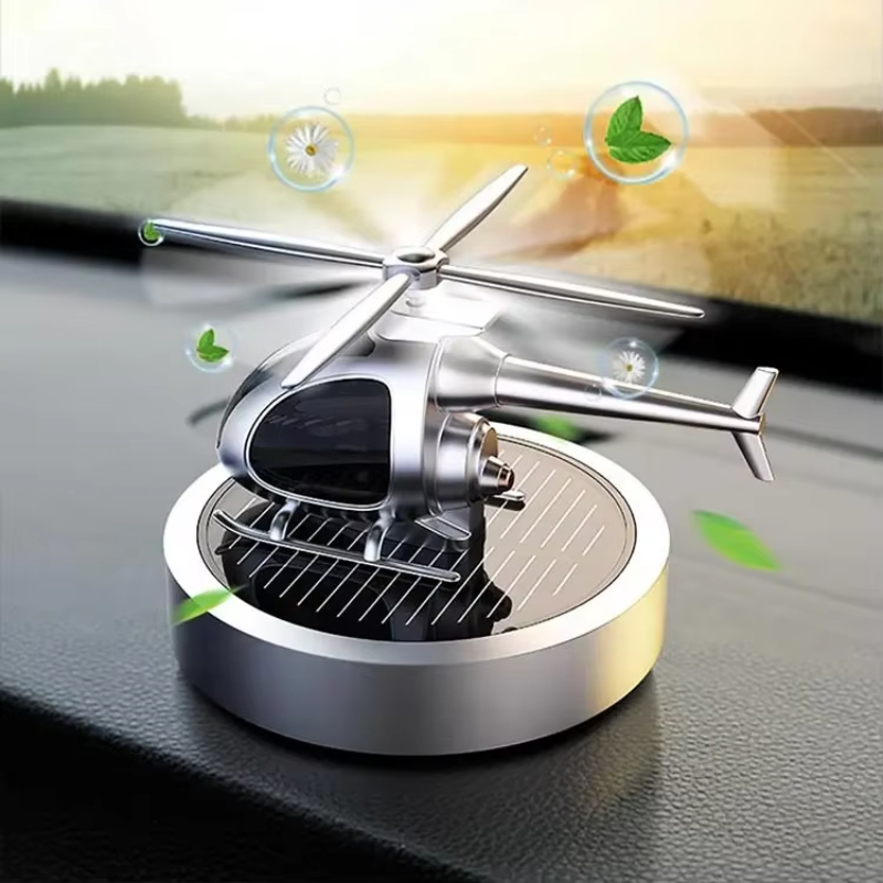New creative personality perfume essential oil aromatherapy car solar helicopter air freshener
