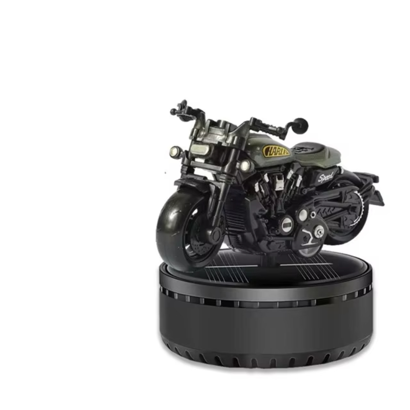 Solar powered rotating Harley motorcycle fragrance perfume center console lasting fragrance air purifier