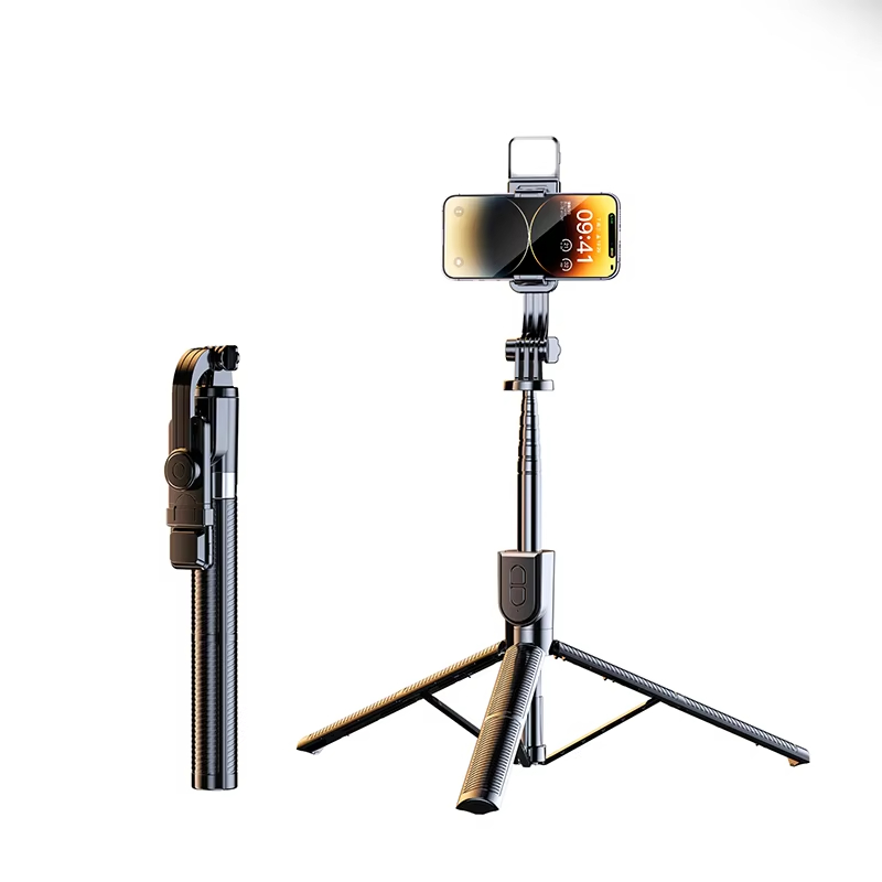 Foldable Portable Selfie Stick Mobile Phone Outdoor Use Selfie Tripod Sticks with Fill Light