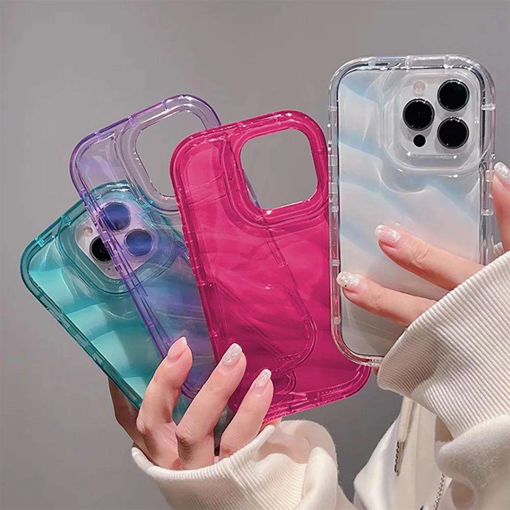 Luxury Water Wave Pattern Mobile Phone Case For iPhone 13 16 14 Pro Max 15 12 XR 7 8 Plus XS 16 Pro Max 15 Pro Max TPU Cover