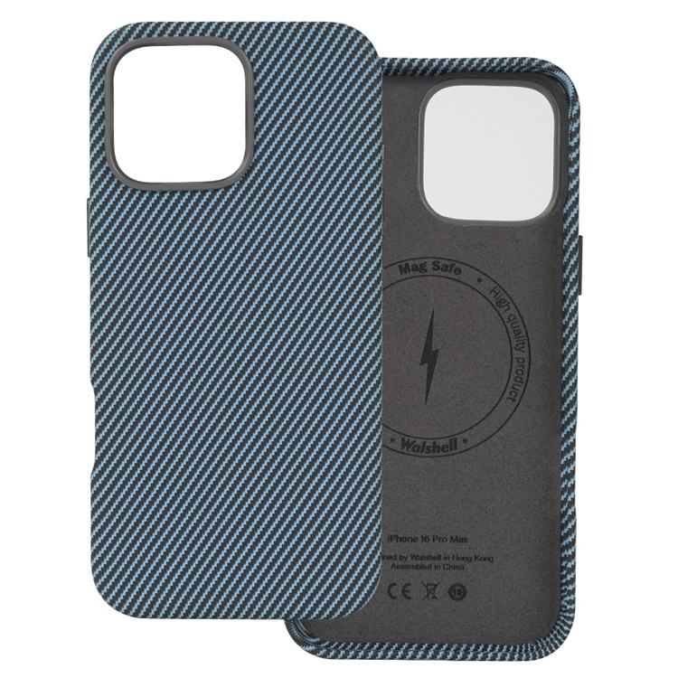 High Quality Carbon Fiber Print Wireless Charging Magnetic Phone Cover for iPhone 16 Pro Max