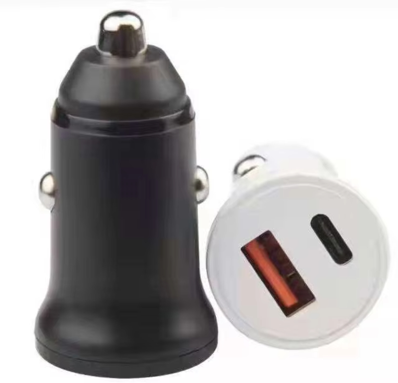 ABS Qc3.0 fast charging car USB charger Type-C PD20W mobile phone charger