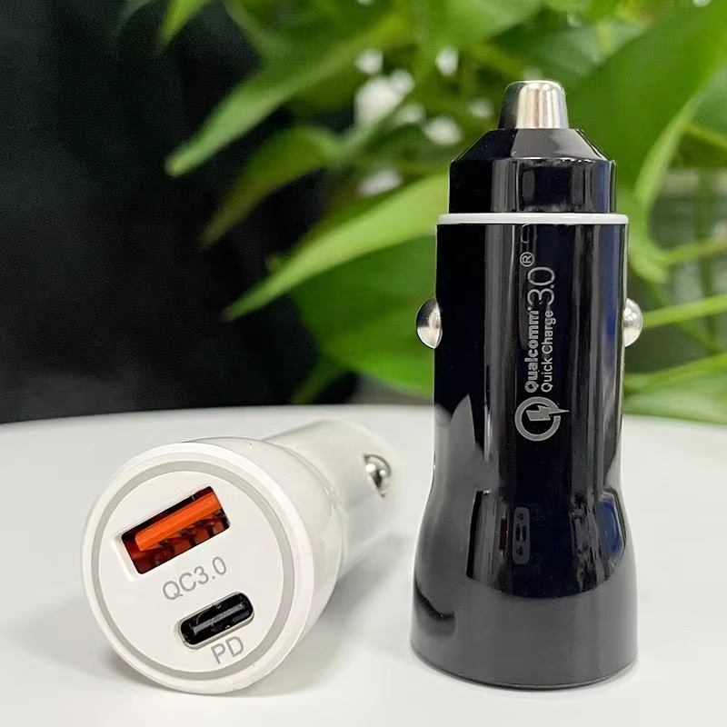 Auto charging accessories auto charger adapter 2USB port intelligent PD20W QC3.0 mobile phone charger