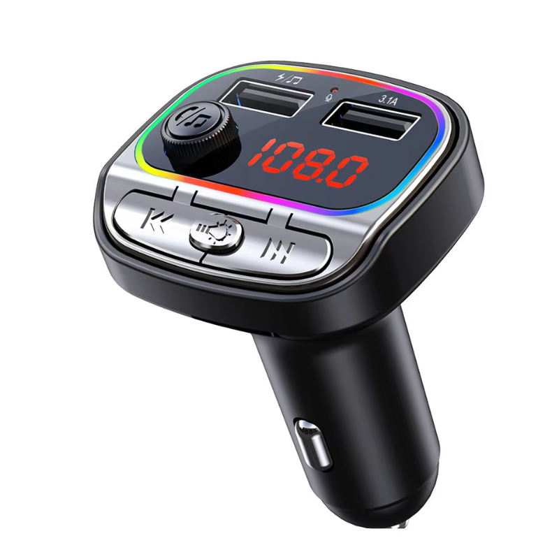 Car 3.1A dual USB port mobile phone charger phone hands-free C21 car Bluetooth-MP3 music player FM transmitter