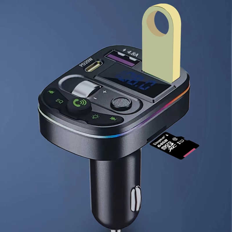 Car PD fast charging dual USB port charger BT5.0 Bluetooth MP3 player wireless FM receiver