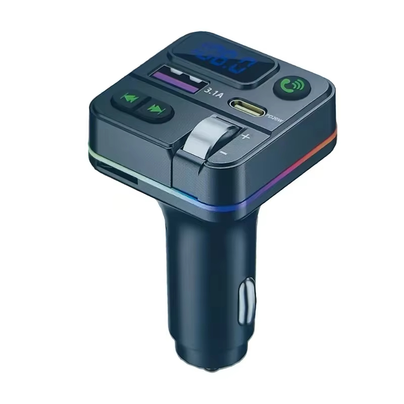 Car phone charger PD20 fast charging BT5.0 car Bluetooth MP3 music player FM receiver car FM transmitter