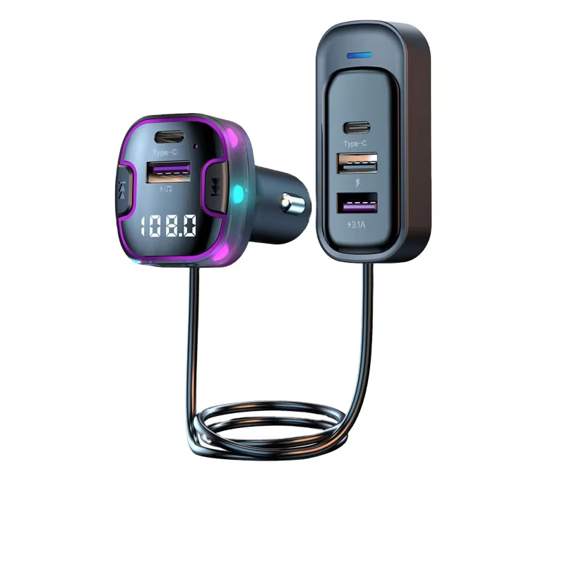 Car rear mobile phone charger for hands-free communication BT5.0 Bluetooth MP3 music player Car FM transmitter