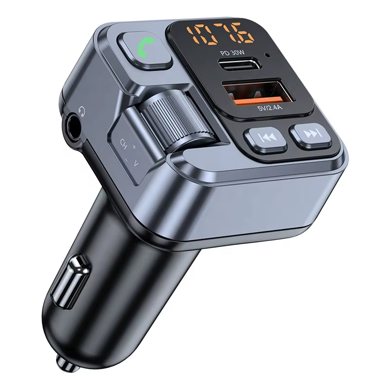 High quality car Bluetooth hands-free AUX player PD20W fast charging Bluetooth MP3 player FM transmitter