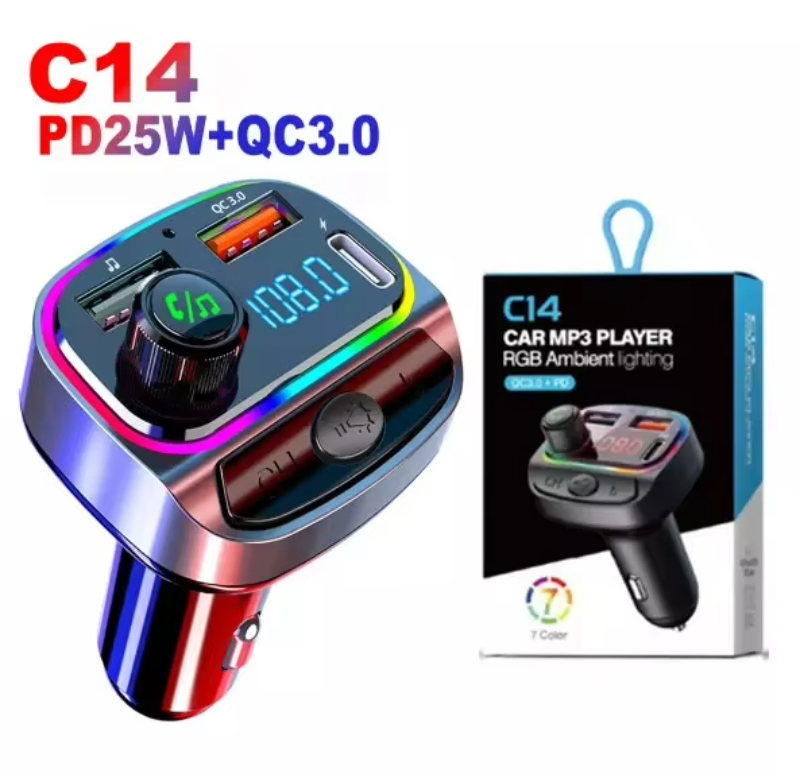 PD20W Fast Charge QC3.0 Car Charger Hands-free Phone Bluetooth-MP3 Player FM Transmitter