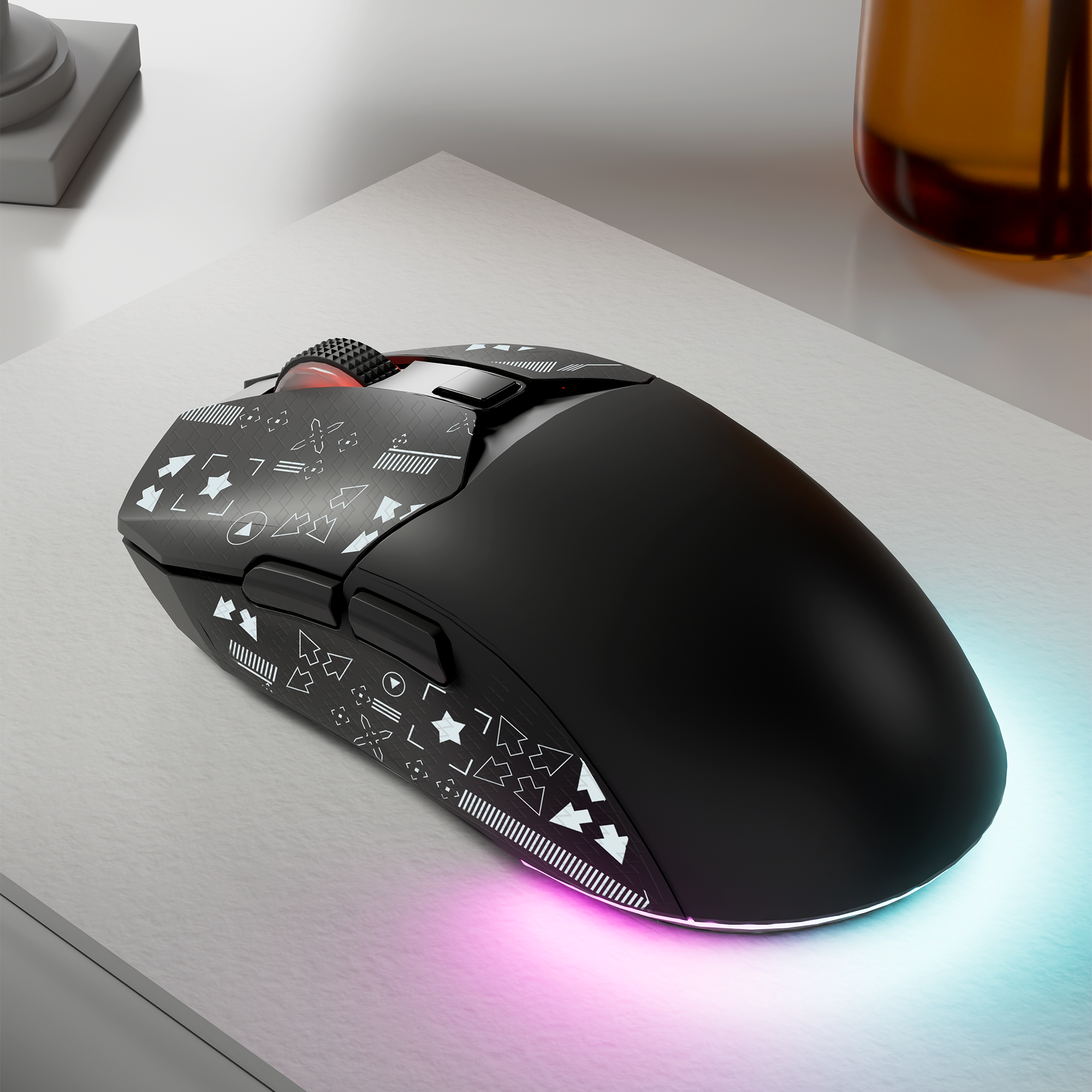 Hot Sell Original Lightweight Wireless Gaming Mouse RGB Dual Mode Rechargeable Wireless Mouse 4800 DPI 5 Programmable Buttons