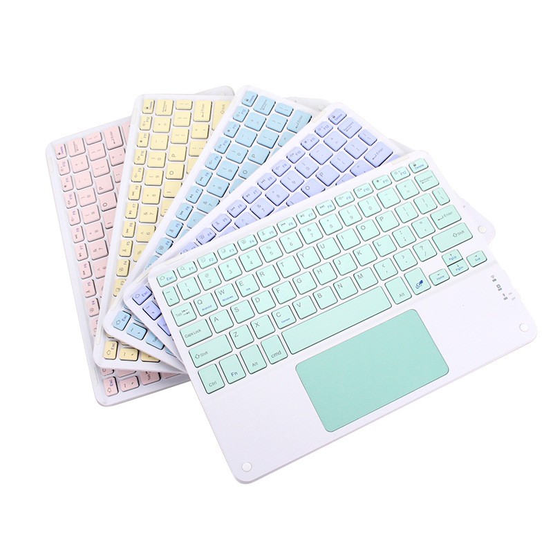Wireless Keyboard With Touch Pad Slim Touchpad Bluetooth Keyboard Backlit Tablet PC Mobile Phone Laptop Keyboard Trackpad Keypad