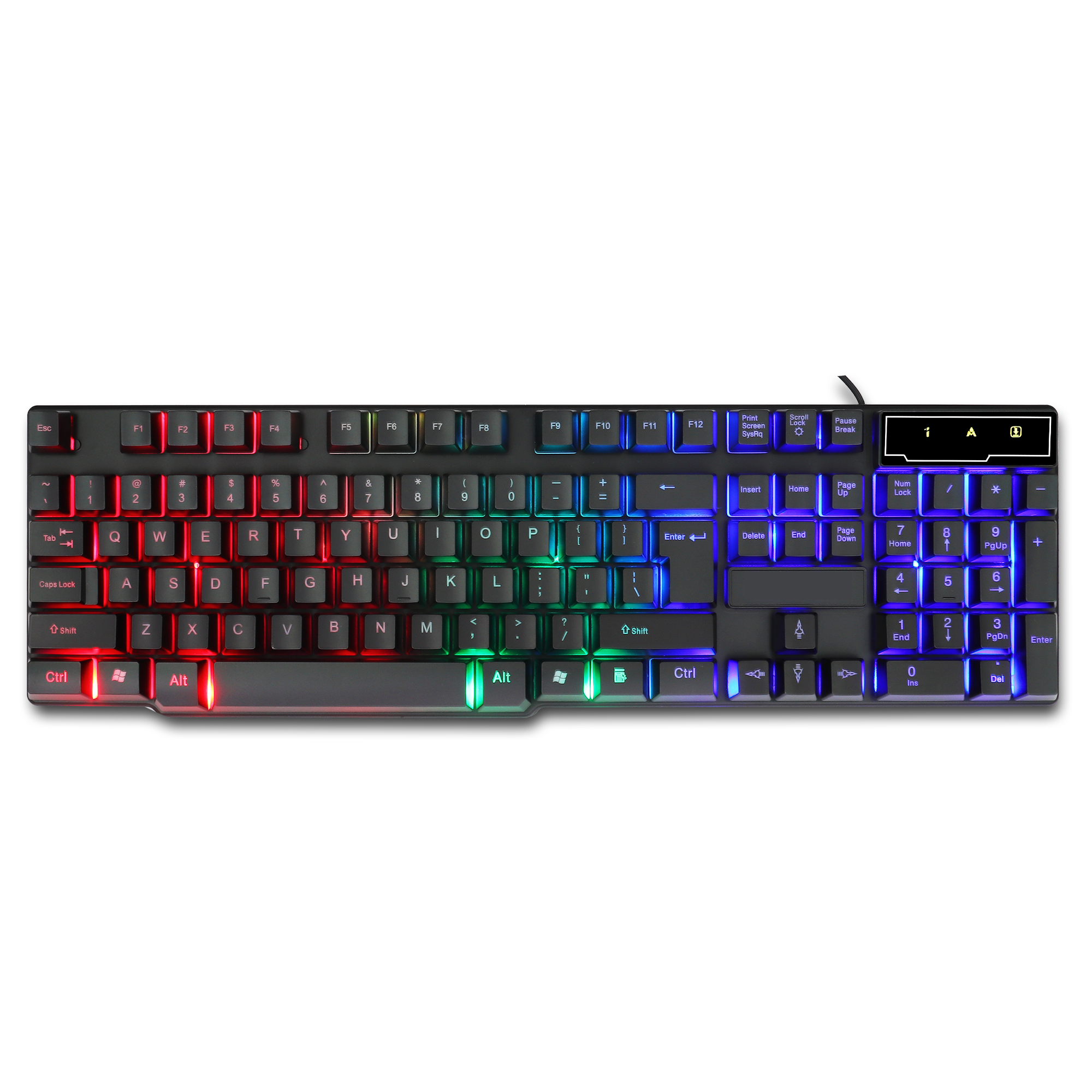 Custom gaming keyboard 104 keys ABS backlight rainbow colors computer keyboard rgb for desktop/laptop/pc