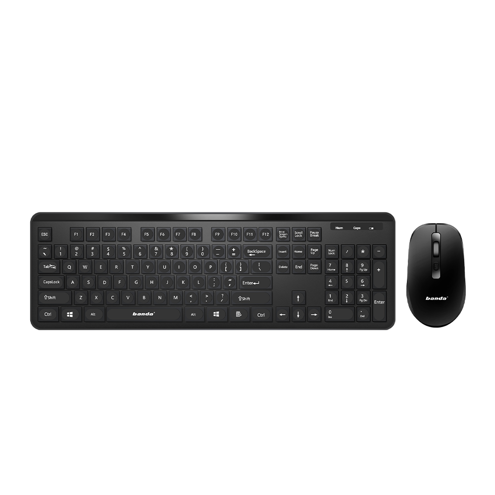 OEM Full Size Keyboard Wireless Ergonomic Computer Office Plug And Play 2.4Ghz Wireless Keyboard And Mouse Combo