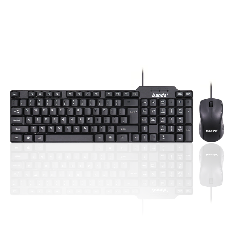 Factory OEM Custom Brand Usb Keyboard Mouse Waterproof Mute Office Product Full-size Keyboard and Mouse Combo for Pc Laptop ABS