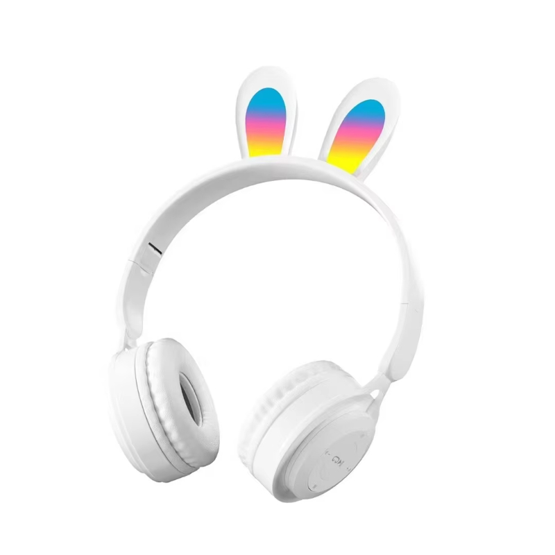 Certified High-Definition Wireless LED RGB Over-Ear Headset Professional Noise Cancelling Gaming Headphones rabbit ear for kids