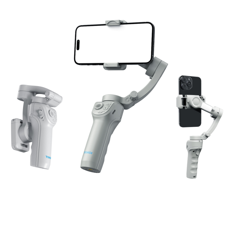 M01AI Three Axis stability gimbal AI Intelligent tracking Professional 3-axis gimbal stabilizer LED Light