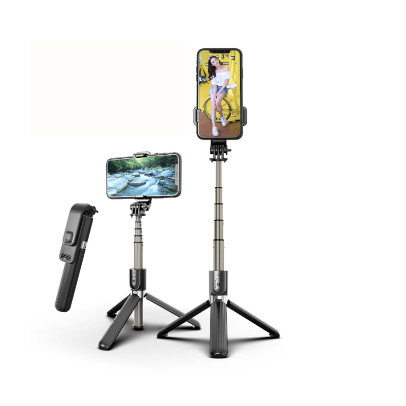 TOKQI- L03hot Selling Mini Portable Professional Version Vlog Video Phone Camera Holder Tripod Selfie Pole Aluminum Alloy 100PCS