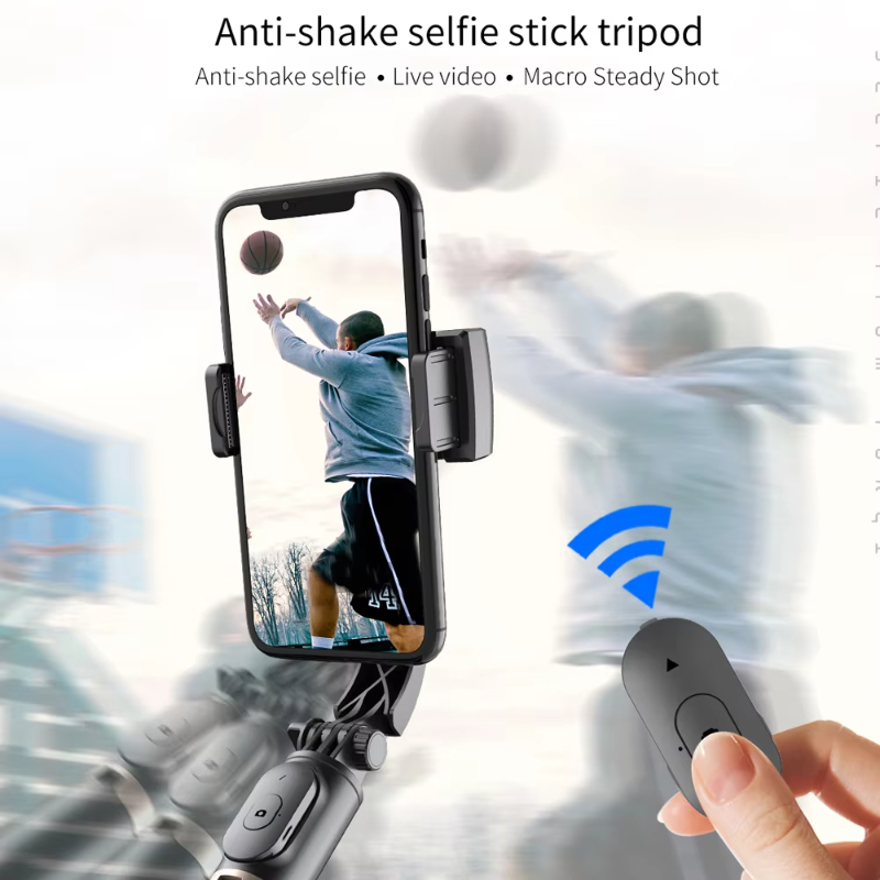 TOKQI-Q08 Phone Stabilizer Gimbal Selfie Gimbal Stabilizer Tripod Stick Single-axis Handheld Anti-shake