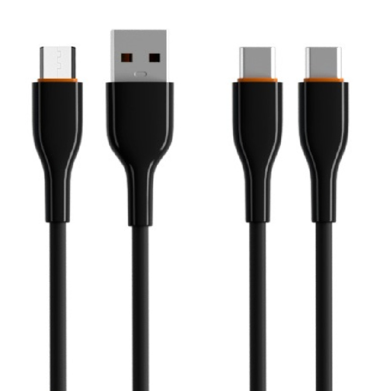 Macaroon high elastic TPE mobile phone data line color vase modeling plastic shell Q elastic fast charging data line