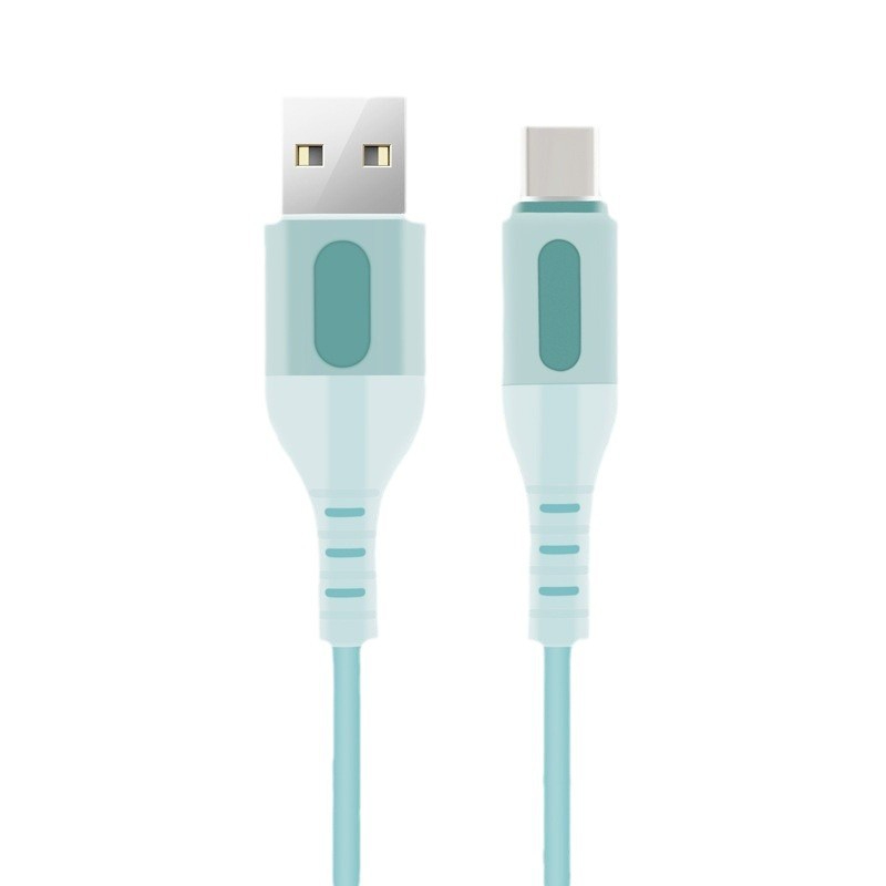 Liquid soft silicone mobile phone data line in-mold injection mobile phone data line fast charging gift mobile phone data line.