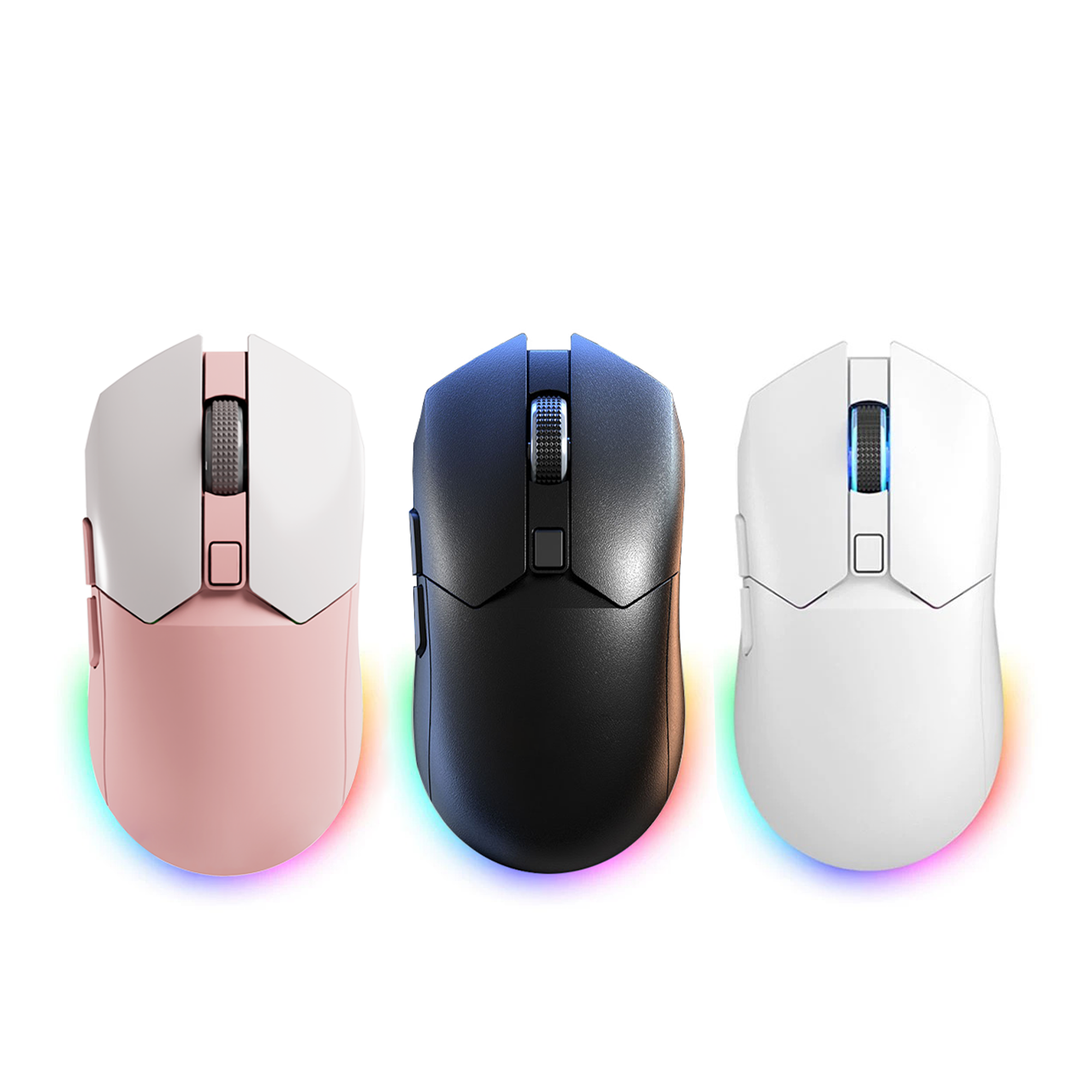 Custom RGB Gaming Mouse Ergonomic Three-mode Rechargeable Wireless Mouse Laptop Computer Mouse