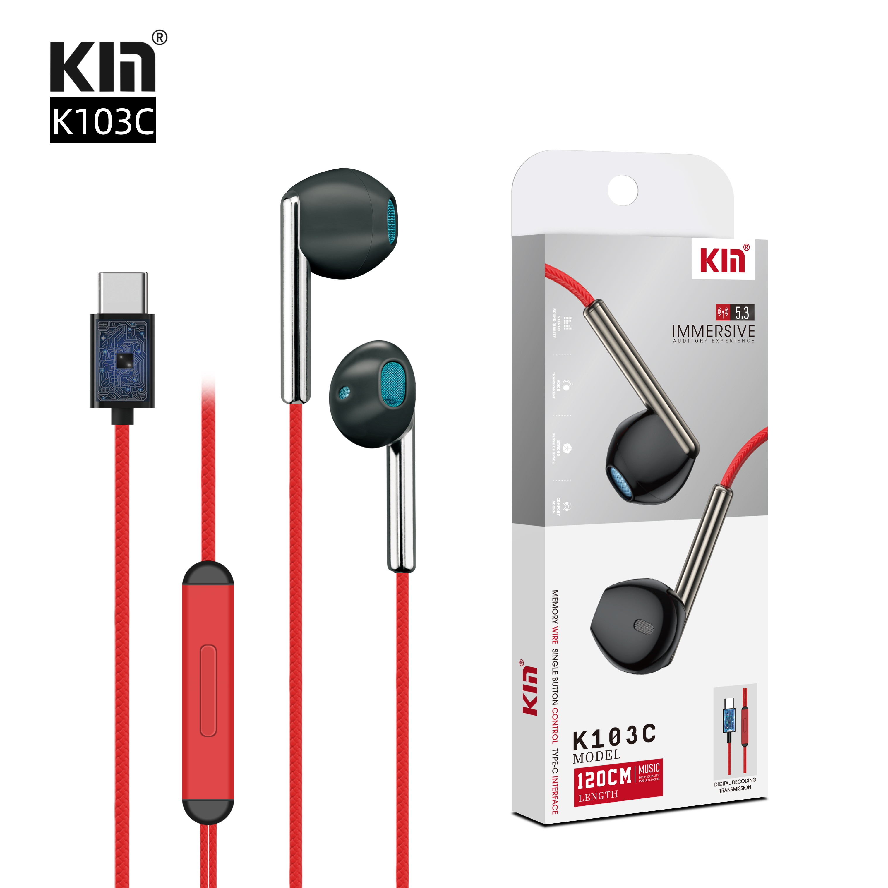 KM--Wired Headset--K103C