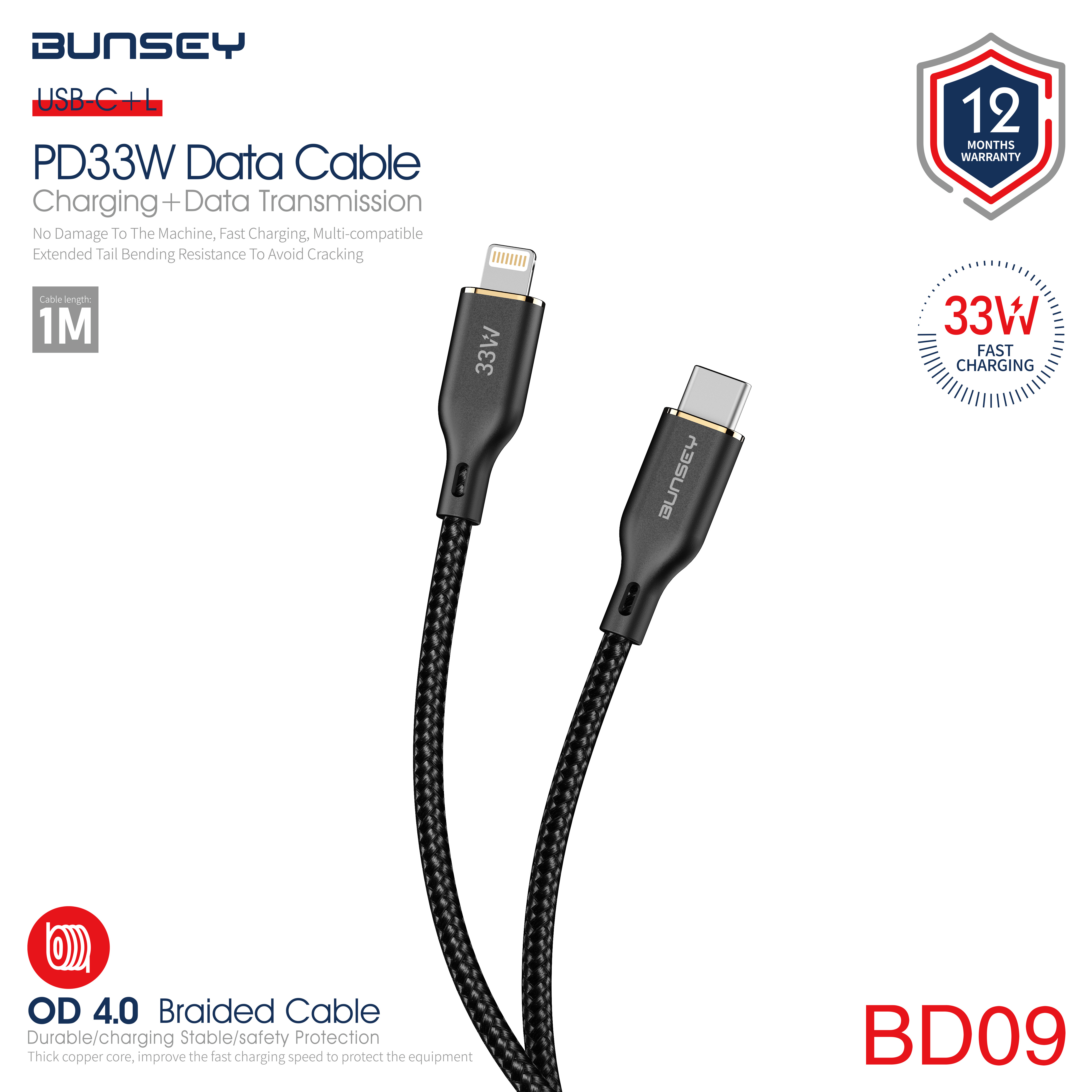 PD33W Data Cable Charging+Data Transmission BD09