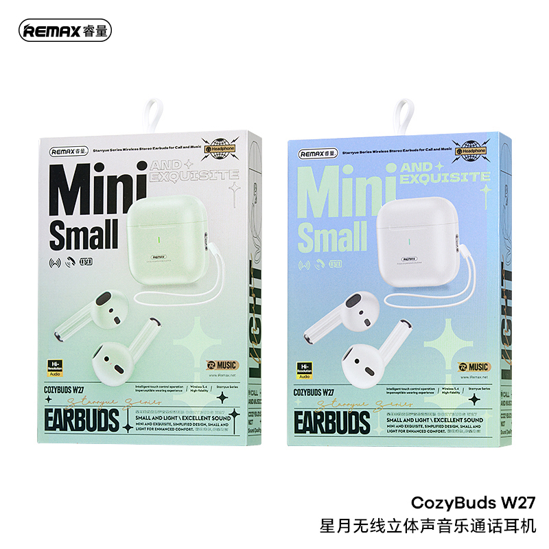REMAX Starryue Series Wireless Stereo Earbuds for Call and Music CozyBuds W27
