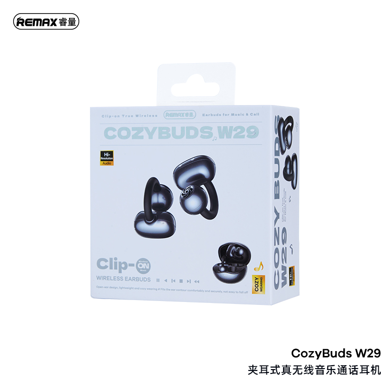REMAX Clip-on True Wireless Earbuds for Music & Call CozyBuds W29