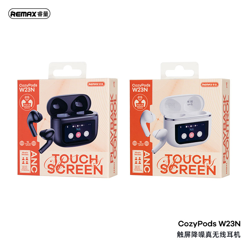 REMAX Touch Control Noise-Cancelling True Wireless Earbuds CozyPods W23N