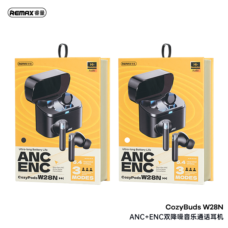 REMAX ANC+ENC Dual Noise-Cancelling Music & Call Earbuds CozyPods W28N