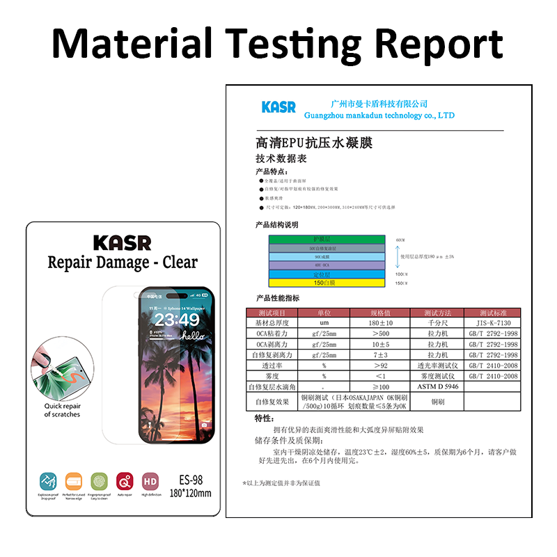 KSAR Hydrogel screen protective film privacy self-repair