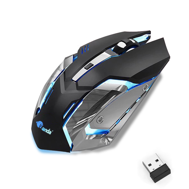 Banda Computer Wireless Game Mouse Colorful Luminous 2400dpi Wireless Rechargeable Gaming Mouse