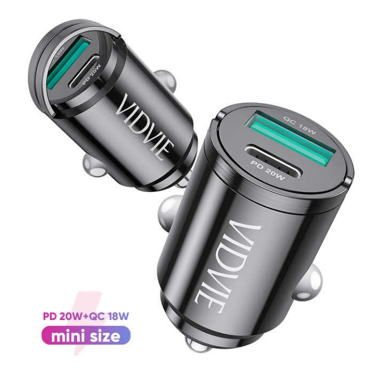 VIDVIE CC522 20W Fast Charging Car Phone Charger Adapter