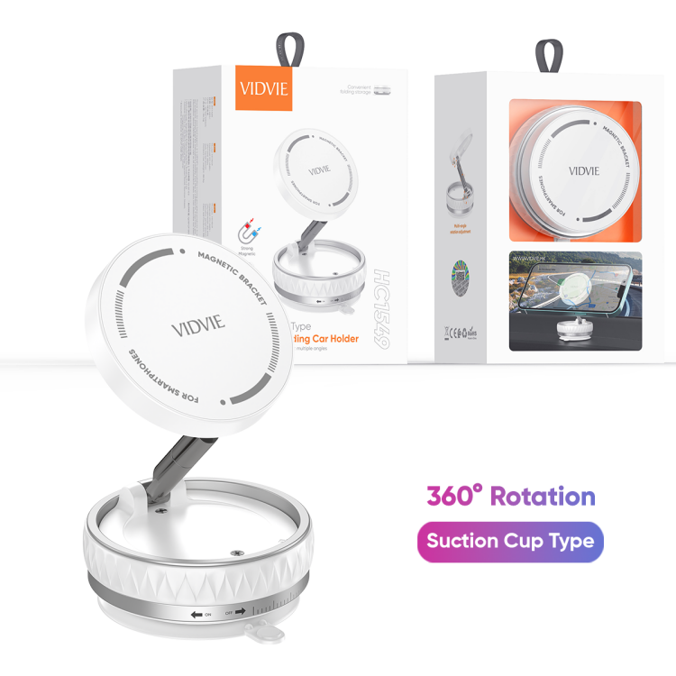 VIDVIE HC1549 Vacuum Suction Cup Magnetic Folding Car Holder